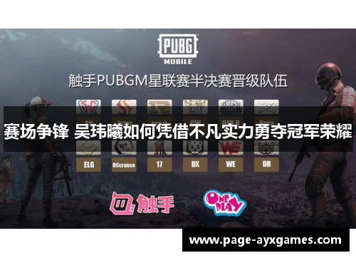 赛场争锋 吴玮曦如何凭借不凡实力勇夺冠军荣耀